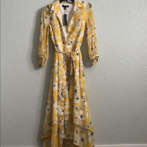 Banana Republic floral button front midi dress 4